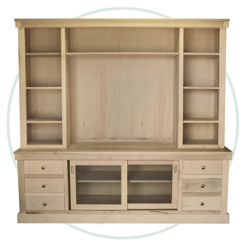 Pine Madrid TV With Hutch 84''W x 80''H x 20''D