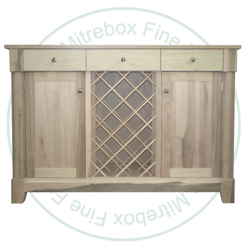 Wormy Maple Hudson Sideboard 61''W x 42''H x 19.5''D With Wine Rack