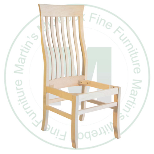 Oak Athena Dickson Side Chair With Upholstered Seat