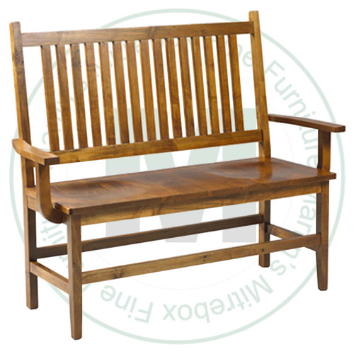 Maple Shaker Bench Has Wood Seat