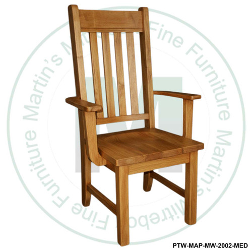 Oak Dakota Small Slat Back Arm Chair