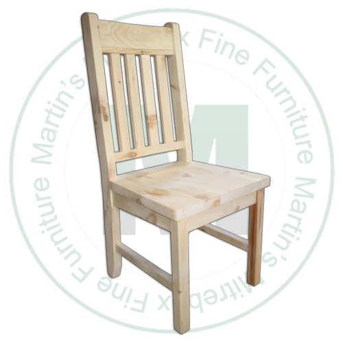 Oak Dakota Large Slat Back Side Chair 20''D x 20''W x 44''H