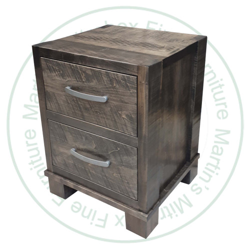 Wormy Maple Backwoods Millsawn Nightstand 18''D x 19''W x 25.5''H With 2 Drawers