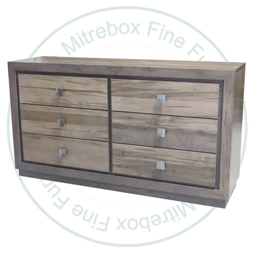 Wormy Maple Thornloe 6 Drawer Dresser. Dresser Dimensions 19'' Deep x 66'' Wide x 36'' High. ( Texture : Smooth Sanded. Hardware : 121 Knobs. )
