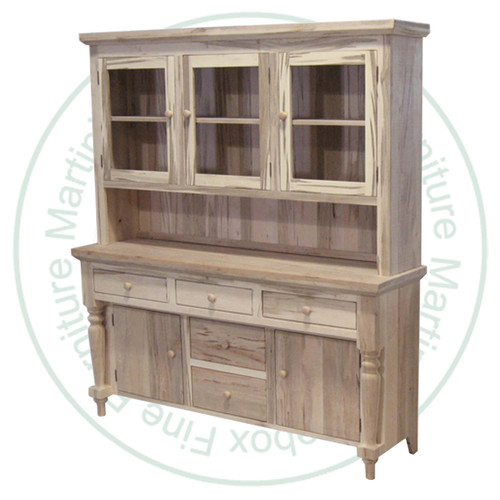 Maple Bevel Top Hutch And Buffet 19''D x 72''W x 79''H