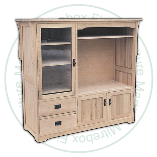 Oak Mission Entertianment Centre 64''W x 59''H x 22''D