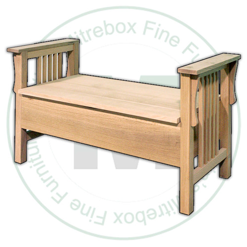 Oak Mission Storage Bench