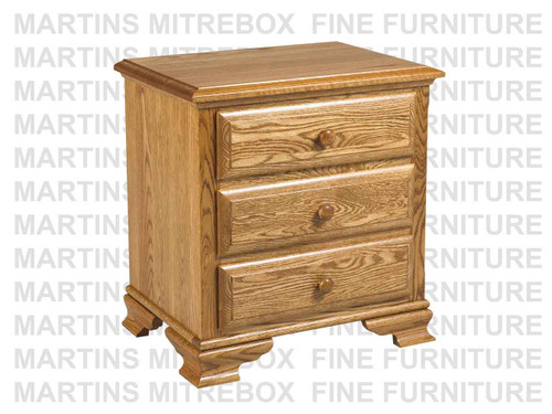 Wormy Maple Country Lane Night Stand 3 Drawers 18''D x 26''W x 28''H