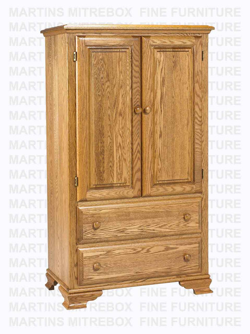 Wormy Maple Country Lane Armoire Plain Top 24''D x 42''W x 74''H