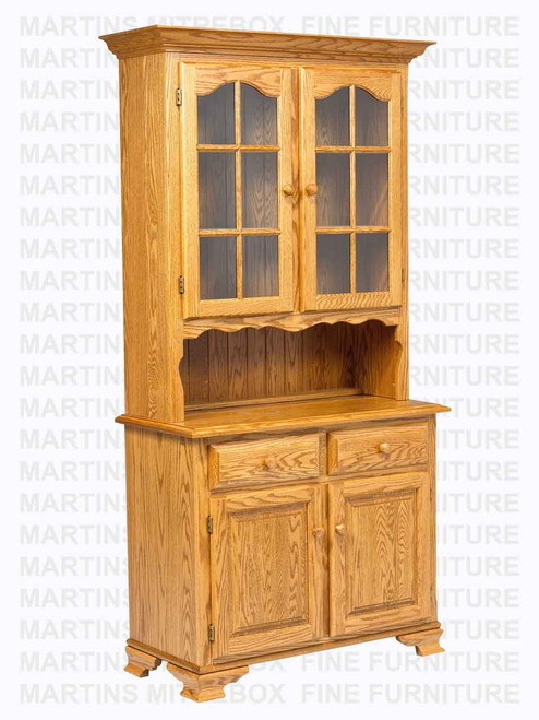 Wormy Maple Country Lane Hutch And Buffet 18''D x 40''W x 83''H