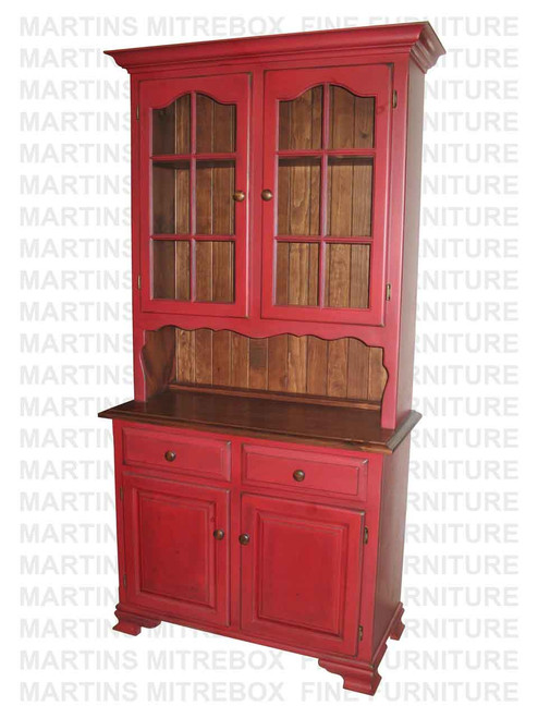 Wormy Maple Country Lane Hutch And Buffet 18''D x 48''W x 83''H