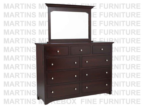 Wormy Maple Montana Dresser 9 Drawers 18''D x 46''H x 64''W