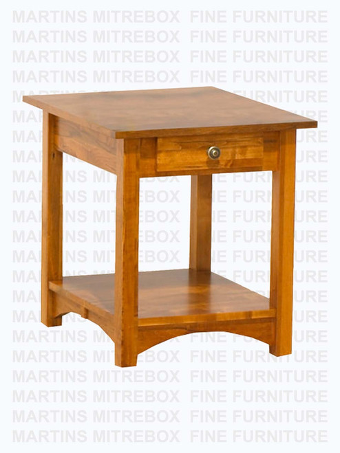 Maple Montana End Table With 1 Drawer And Shelf 24'' Deep x 22'' Wide x 23 11/16' High