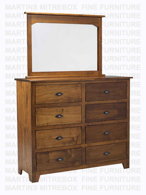 Pine Lakeview Dresser 8 Drawers 18''D x 46''H x 54''W