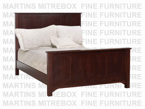 Wormy Maple Double Montana Panel Bed With 56'' Headboard and a 30'' Footboard