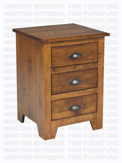 Pine Lakeview Nightstand 3 Drawers 18''D x 20''W x 28''H