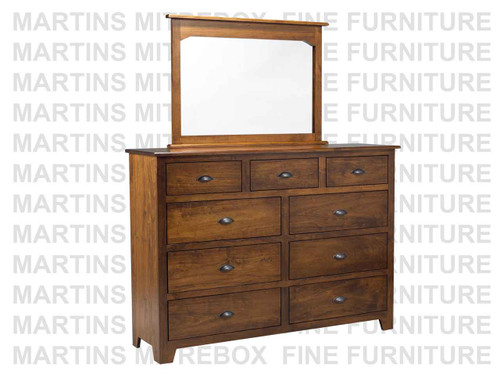 Oak Lakeview Dresser 9 Drawers 18''D x 46''H x 64''W