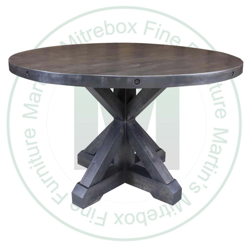 Pine Klondike Solid Top Single Pedestal Table 36'' Deep x 36'' Wide x 30'' High