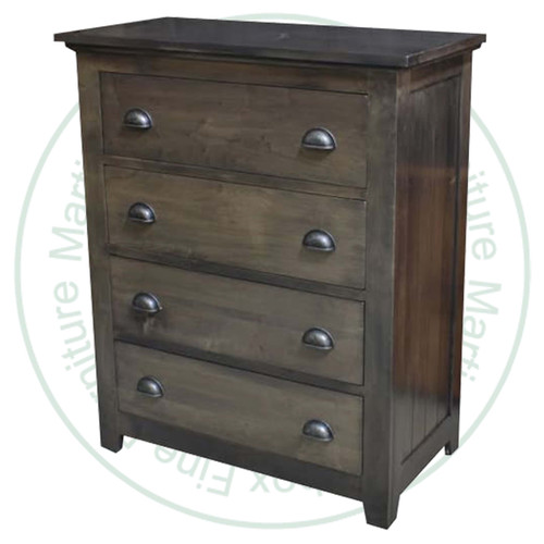 Wormy Maple Harvest 4 Drawer Chest Of Drawers 19.5'' D x 37.5'' W x 46'' H
