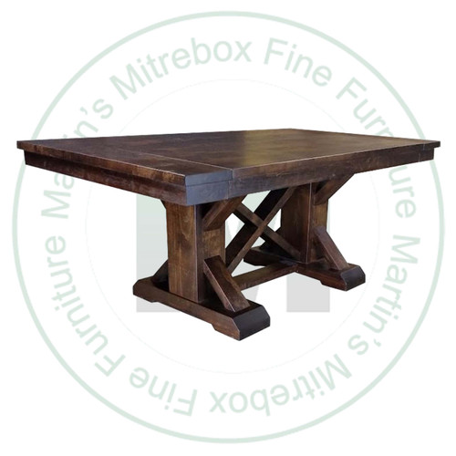 Pine Bonanza Solid Top Pedestal Table 36'' Deep x 84'' Wide x 30'' High