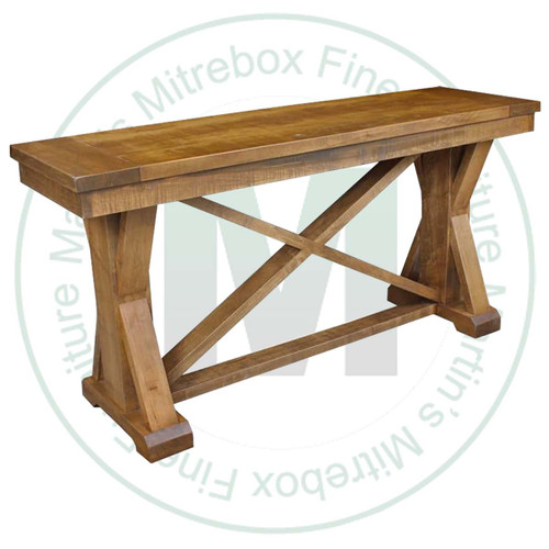 Wormy Maple Bonanza Sofa Table. Sofa Table Dimensions 18'' Deep x 60'' Wide x 30'' High. ( Texture : Mill sawn. )
