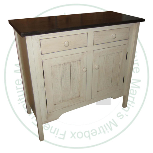Wormy Maple Loons Call Rustic Sideboard 17''D x 34''H x 48''W With 2 Drawers And 2 Doors