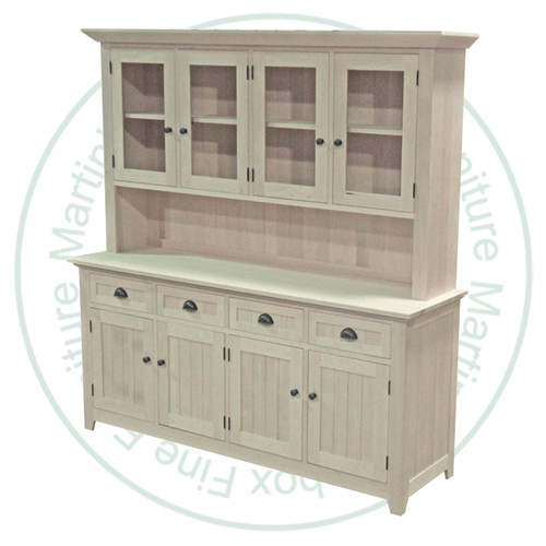 Wormy Maple Harvest Hutch And Buffet 23''D x 77''W x 84''H