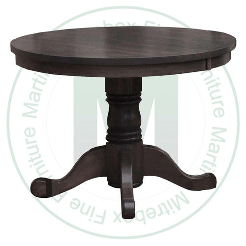 Pine Nith River Single Pedestal Round Solid Top Table 42''D x 42''W x 30''H With 7'' Pedestal