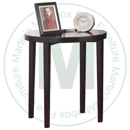Oak Stockholm Round End Table 23''D x 23''W x 26''H