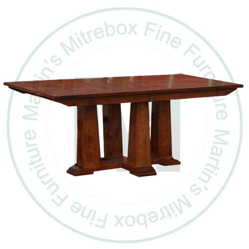 Maple Pallisade Solid Top Pedestal Table 42''D x 72''W x 30''H