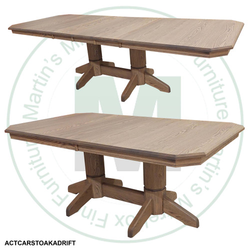 Maple Urban Classic Double Pedestal Table 42''D x 96''W x 30''H With 4 - 12'' Leaves