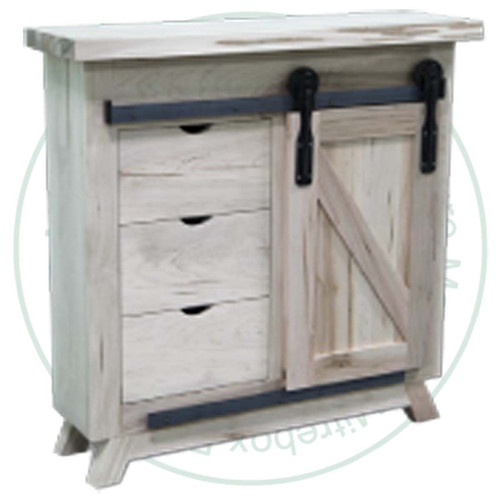 Pine Rustic Hamilton Slim Line 1 Wood Door 3 Drawer Entertainment Unit