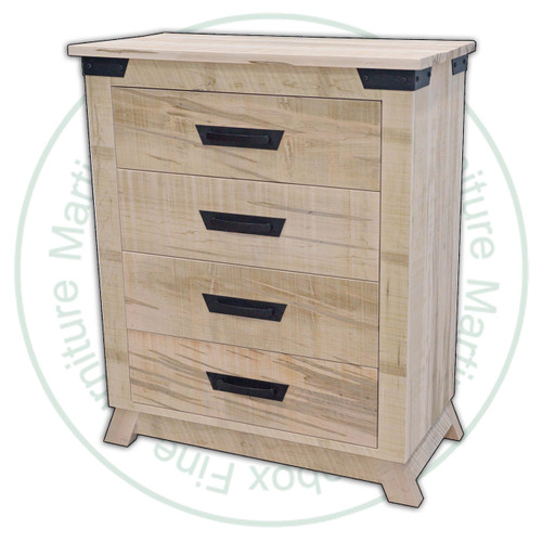 Wormy Maple Hamilton Chest Of Drawers 38''W x 46''H x 19''D With 4 Drawers