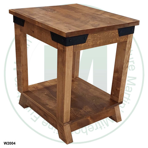 Wormy Maple Hamilton Open End Table 23''W x 27''H x 21''D