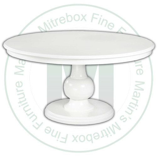 Wormy Maple Dutchess Single Pedestal Table 54''D x 54''W x 30''H Round Solid Top Table