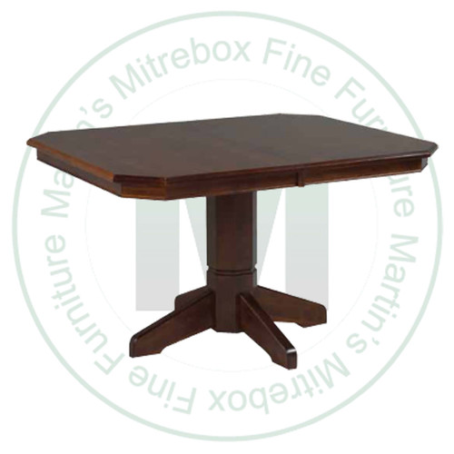 Oak Midtown Single Pedestal Table 48''D x 48''W x 30''H With 1 - 12'' Leaf