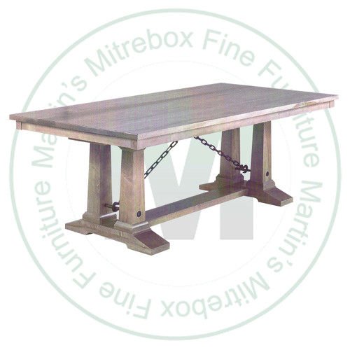 Oak Shechem Solid Top Pedestal Table 54''D x 108''W x 30''H