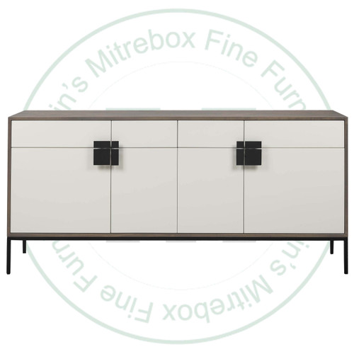 Wormy Maple Baltic Sideboard 18''D x 60''W x 34''H With 4 Doors and 4 Drawers