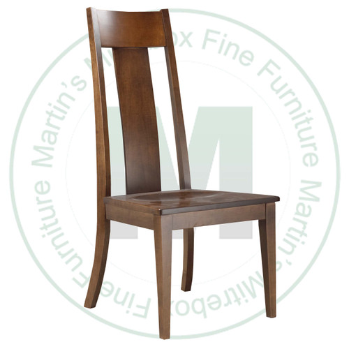 Maple Macy Side Chair With Wood Seat