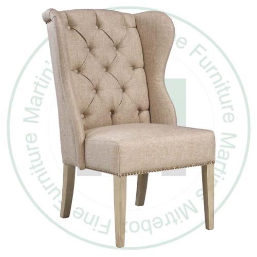 Oak Safari Side Chair With Fabric Seat