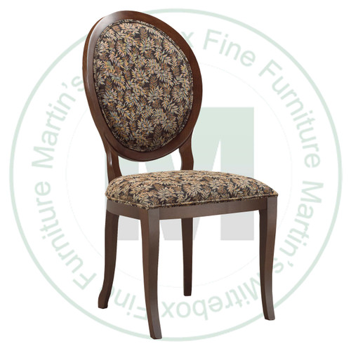 Oak Augusta Side Chair With Fabric Seat And Back