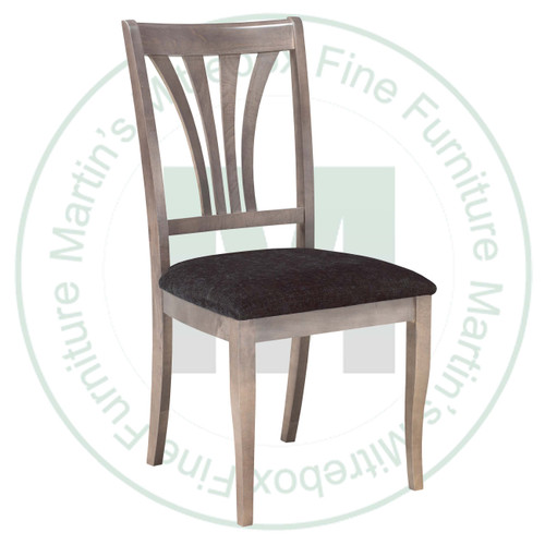 Oak Cuba Side Chair With Fabric Seat