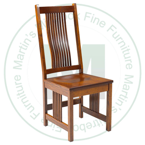 Oak Mission Side Chair With Wood Seat