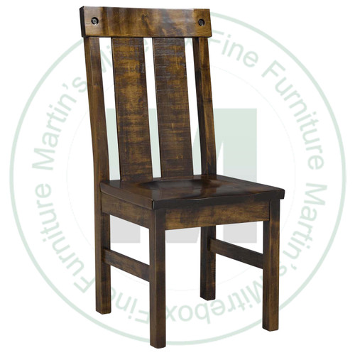 Wormy Maple Hardwick Side Chair With Wood Seat