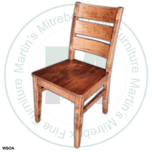 Wormy Maple Duke Side Chair With Wood Seat