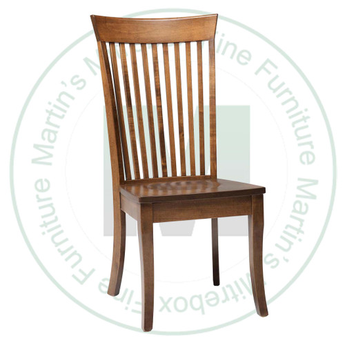 Wormy Maple Wien Side Chair With Wood Seat