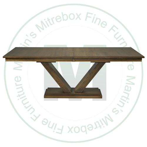 Oak Ambassador Solid Top Double Pedestal Table 42''D x 120''W x 30''H Table Has 1.25'' Thick Top