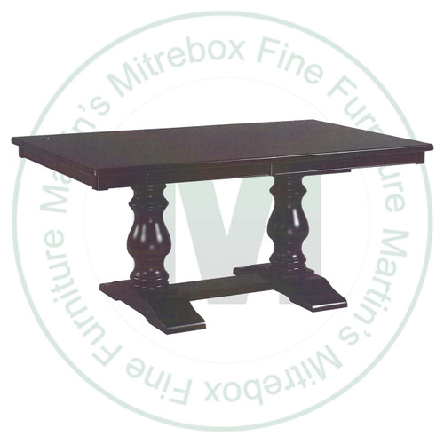 Oak Charlestown Solid Top Pedestal Table 42''D x 72''W x 30''H