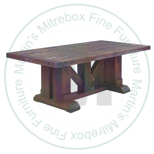 Maple Grimshaw Hall Solid Top Pedestal Table 42''D x 96''W x 30''H