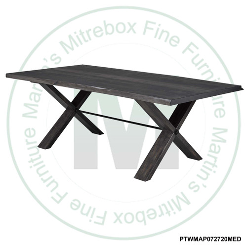 Maple Klint Solid Top Pedestal Table 48''D x 60''W x 30''H
